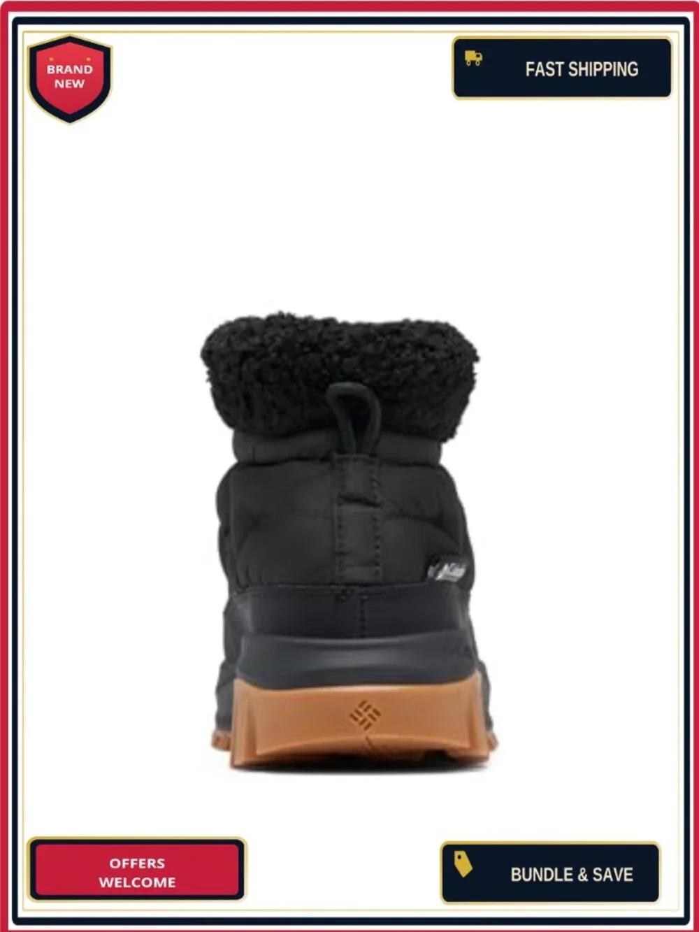 Columbia Women's Snowtrot Shorty Snow Boots Winter Mid-Calf Pull-On Insulated